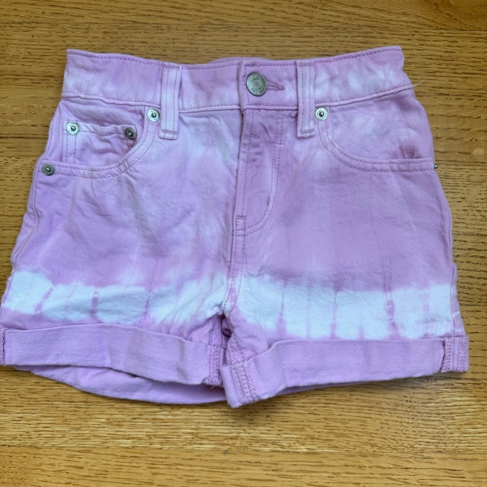 Gap Pink Tie-Dye Girlfriend Short High Rise Shorts 6